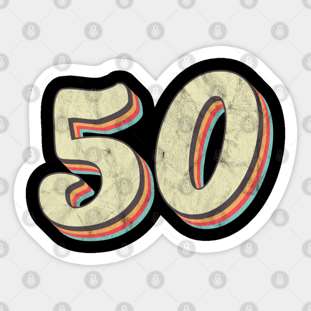 Vintage 50 years Vintage 50 Years Old Sticker TeePublic